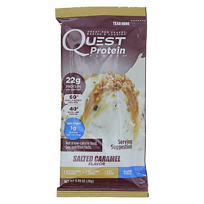 slide 1 of 2, Quest Salted Caramel Protein Powder, 0.98 oz