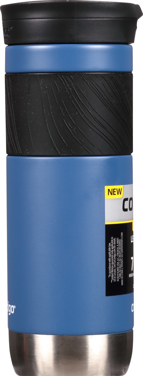 slide 7 of 9, Contigo SnapSeal Insulated Stainless Steel Travel Mug with Grip, Blue Corn, 20 oz