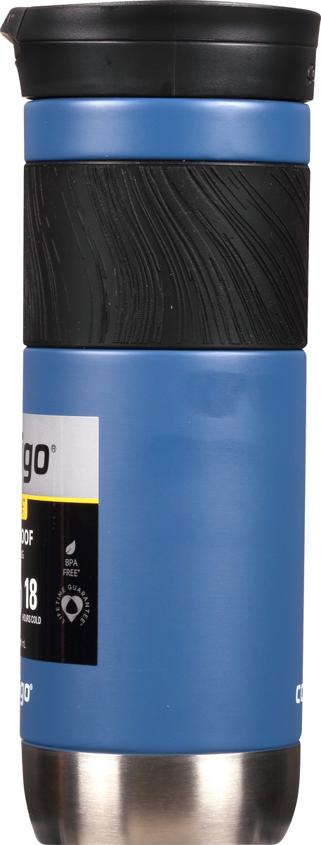 slide 8 of 9, Contigo SnapSeal Insulated Stainless Steel Travel Mug with Grip, Blue Corn, 20 oz