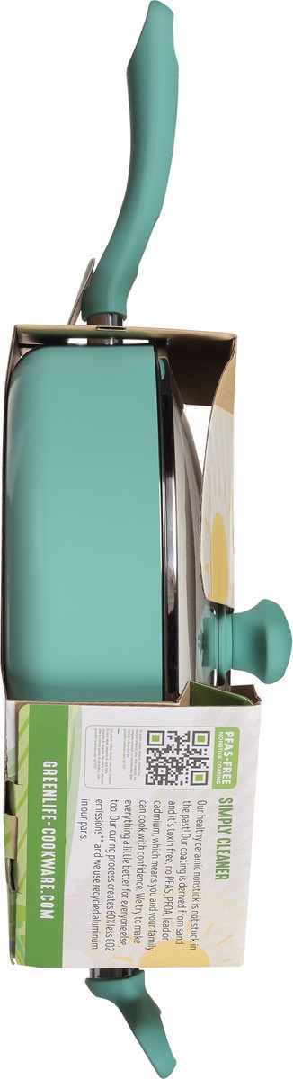 slide 8 of 11, Green Life Turquoise Saute Pan 5Qt, 1 ct