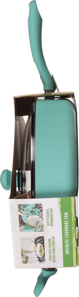 slide 11 of 11, Green Life Turquoise Saute Pan 5Qt, 1 ct