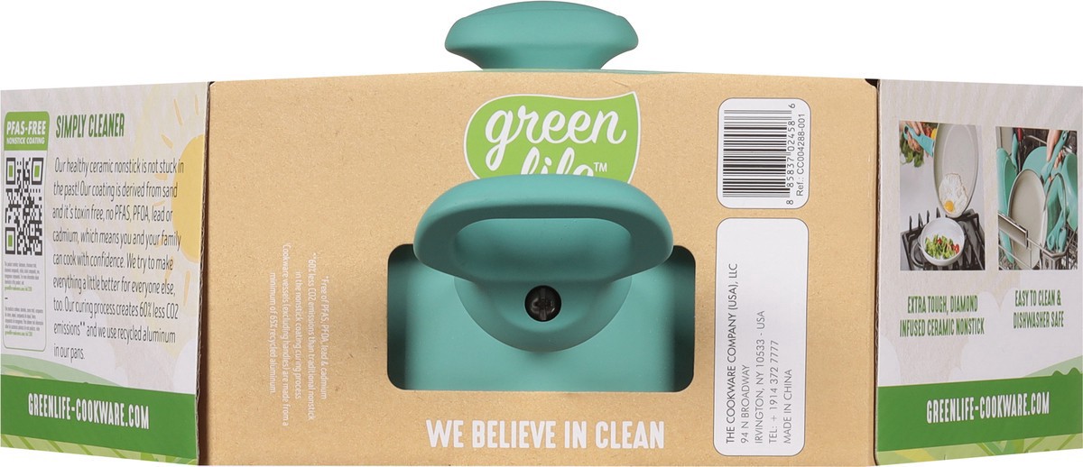 slide 5 of 11, Green Life Turquoise Saute Pan 5Qt, 1 ct