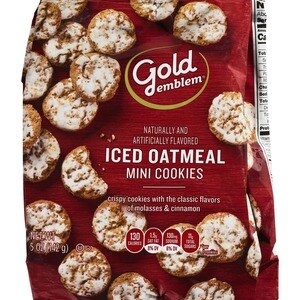 slide 1 of 1, CVS Gold Emblem Gold Emblem Iced Oatmeal Mini Cookies, 5 Oz, 5 oz