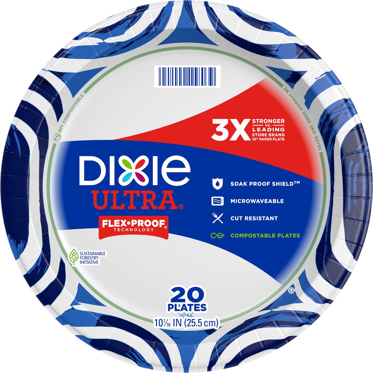 slide 2 of 7, Dixie Ultra Compostable 10 Inch Plates, 20 Count, 20 ct