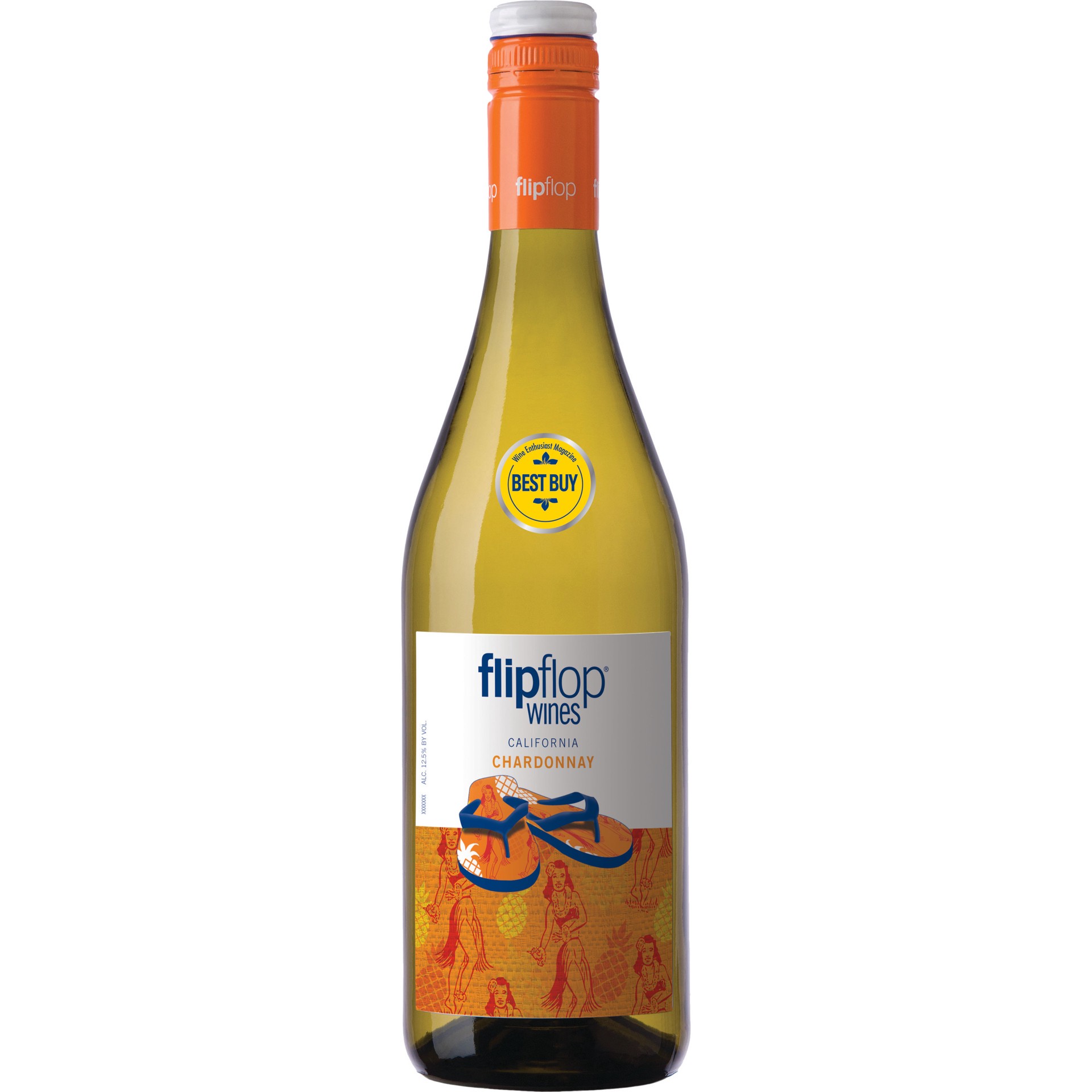 slide 1 of 3, flipflop Chardonnay, White Wine, California, 1 ct, 750ml Bottle, 750 ml