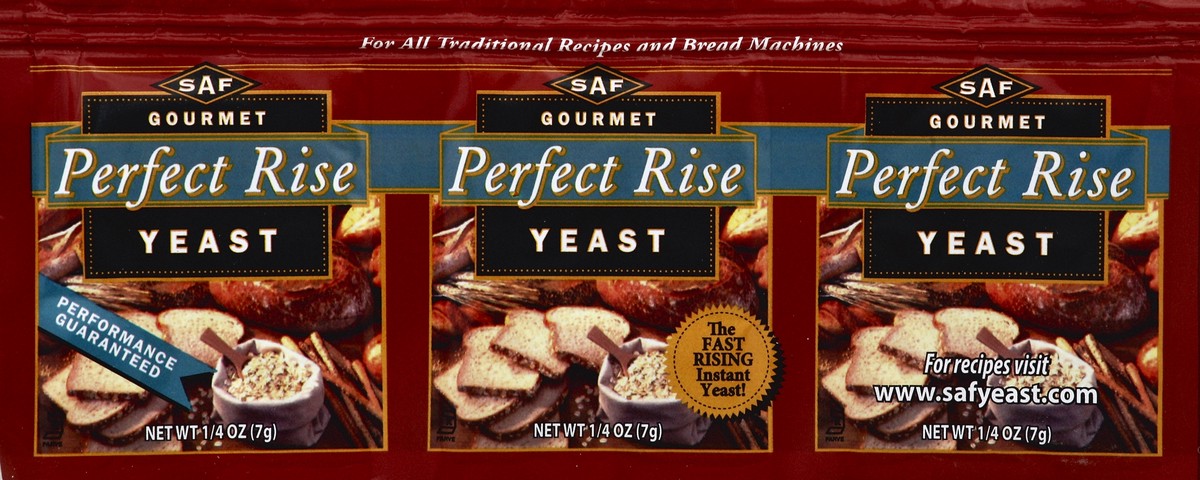 slide 2 of 2, SAF Perfect Rise Yeast Packets, 0.75 oz