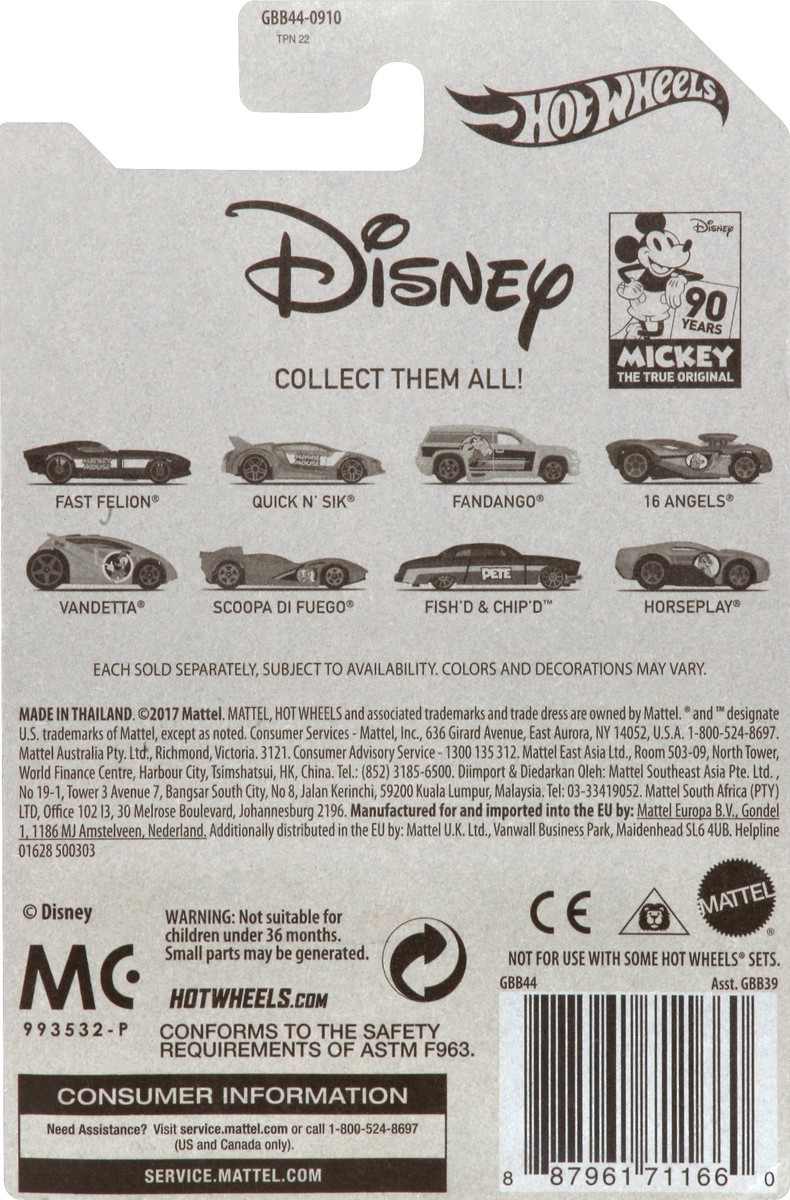 slide 6 of 6, Mattel Hot Wheels Disney Pluto Toy Car, 1 ct