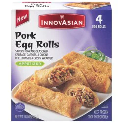 InnovAsian Pork Egg Rolls, 10.8oz (Frozen)