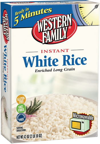 slide 1 of 1, Western Family Instant White Rice Enriched L, 42 oz