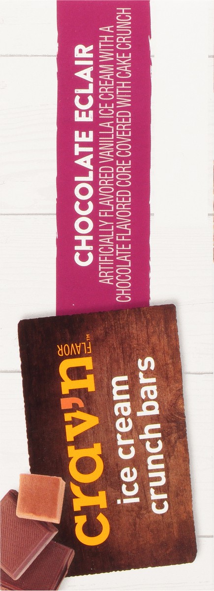 slide 4 of 9, Crav'n Flavor Ice Cream Crunch Bars, Chocolate Eclair 6-3 Fl Oz. Bars, 18 fl oz