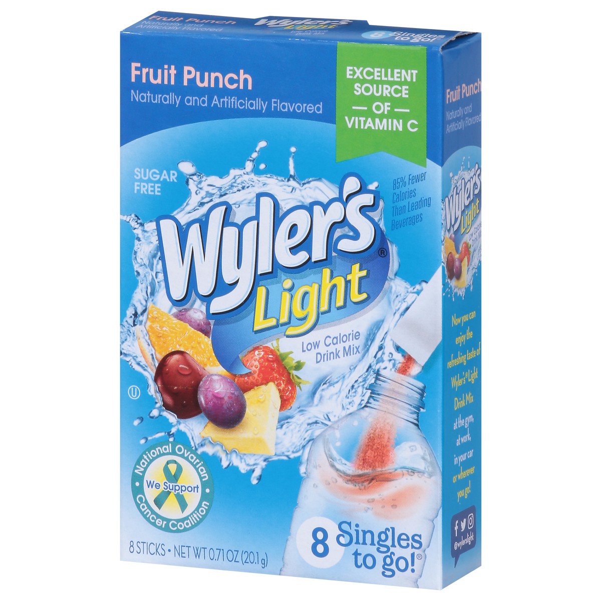 slide 6 of 9, Wyler's Light Low Calorie Fruit Punch Drink Mix - 8 ct, 8 ct