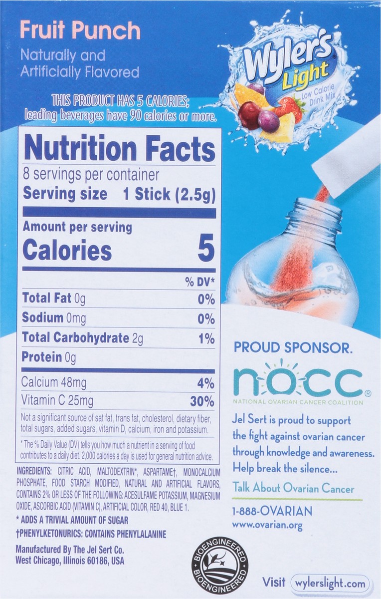 slide 2 of 9, Wyler's Light Low Calorie Fruit Punch Drink Mix - 8 ct, 8 ct