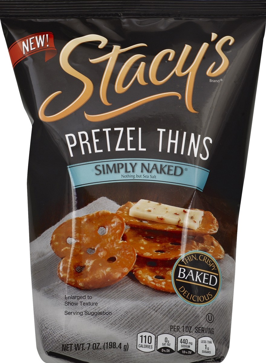 slide 4 of 6, Stacy's Pretzel Thins Simply Naked 7 Ounce Plastic Bag, 7 oz