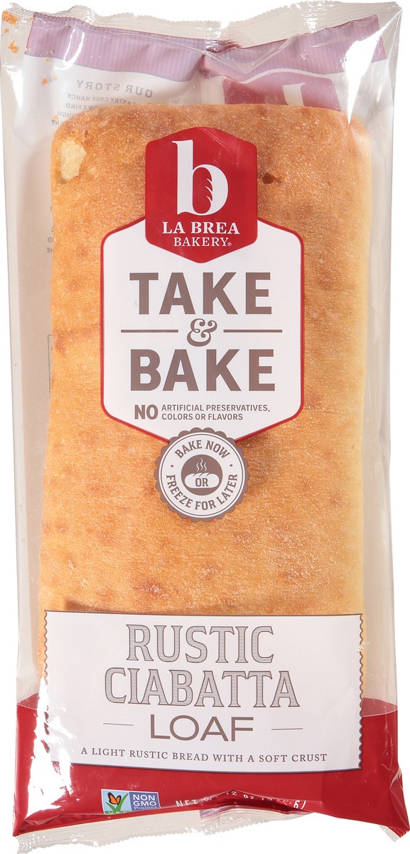 slide 2 of 8, La Brea Bakery Labrea Bread Loaf Ciabatta Take & Bake, 12 oz