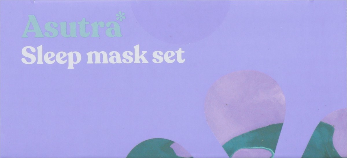 slide 9 of 9, Asutra Sleep Mask Set with Weighted Silk Eye Pillow & Cooling Gel Mask Lavender, 1 ct