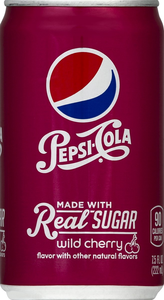 slide 4 of 4, Pepsi Wild Cherry Real Sugar Mini Can, 8 ct; 7.5 fl oz