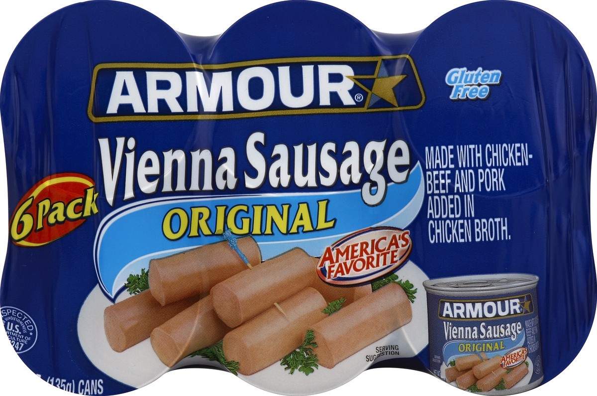 slide 2 of 4, Armour Vienna Sausage 6 ea, 6 ct; 27.6 oz