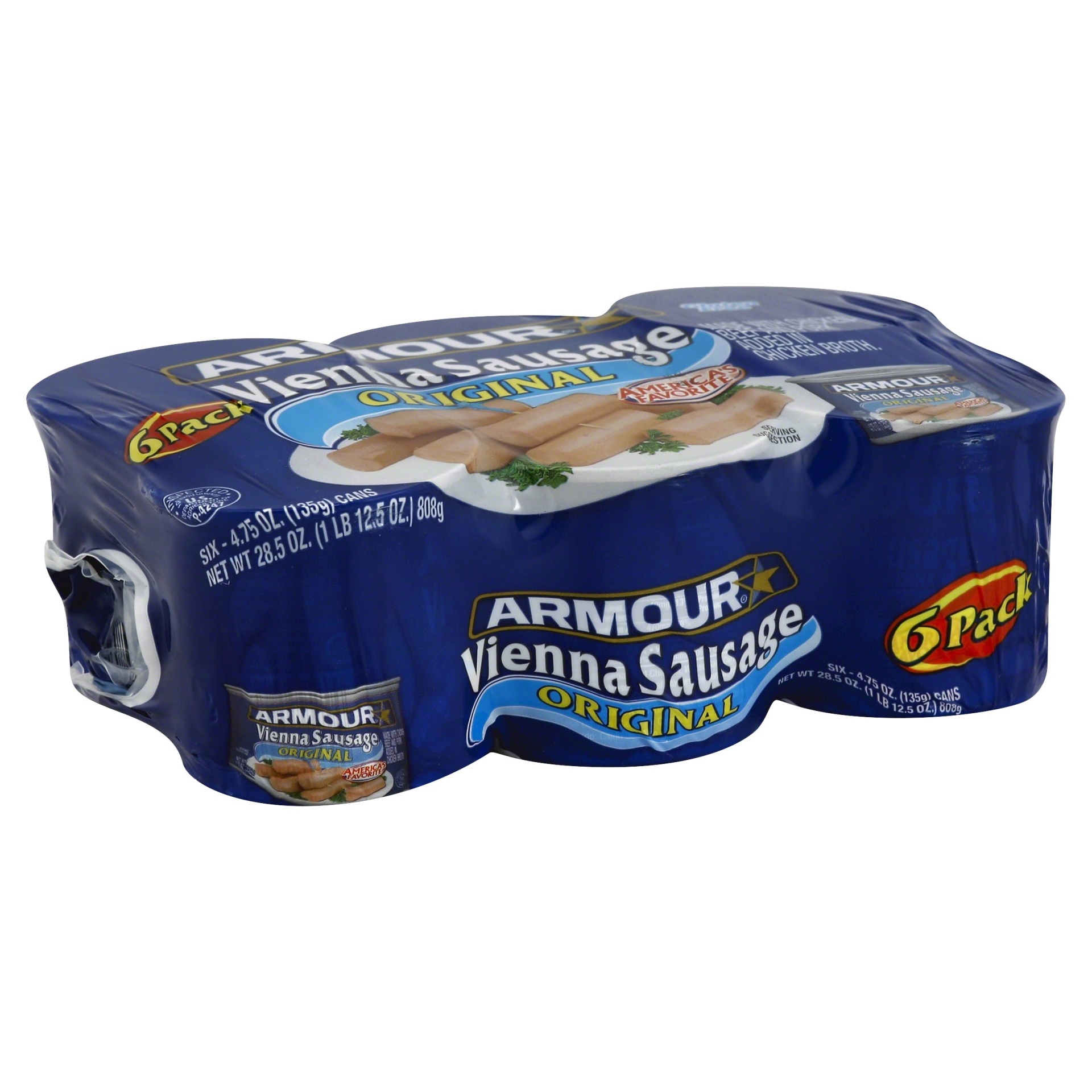 slide 1 of 4, Armour Vienna Sausage 6 ea, 6 ct; 27.6 oz