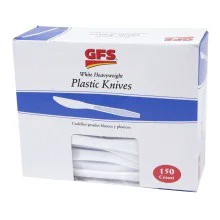 GFS White Plastic Knives