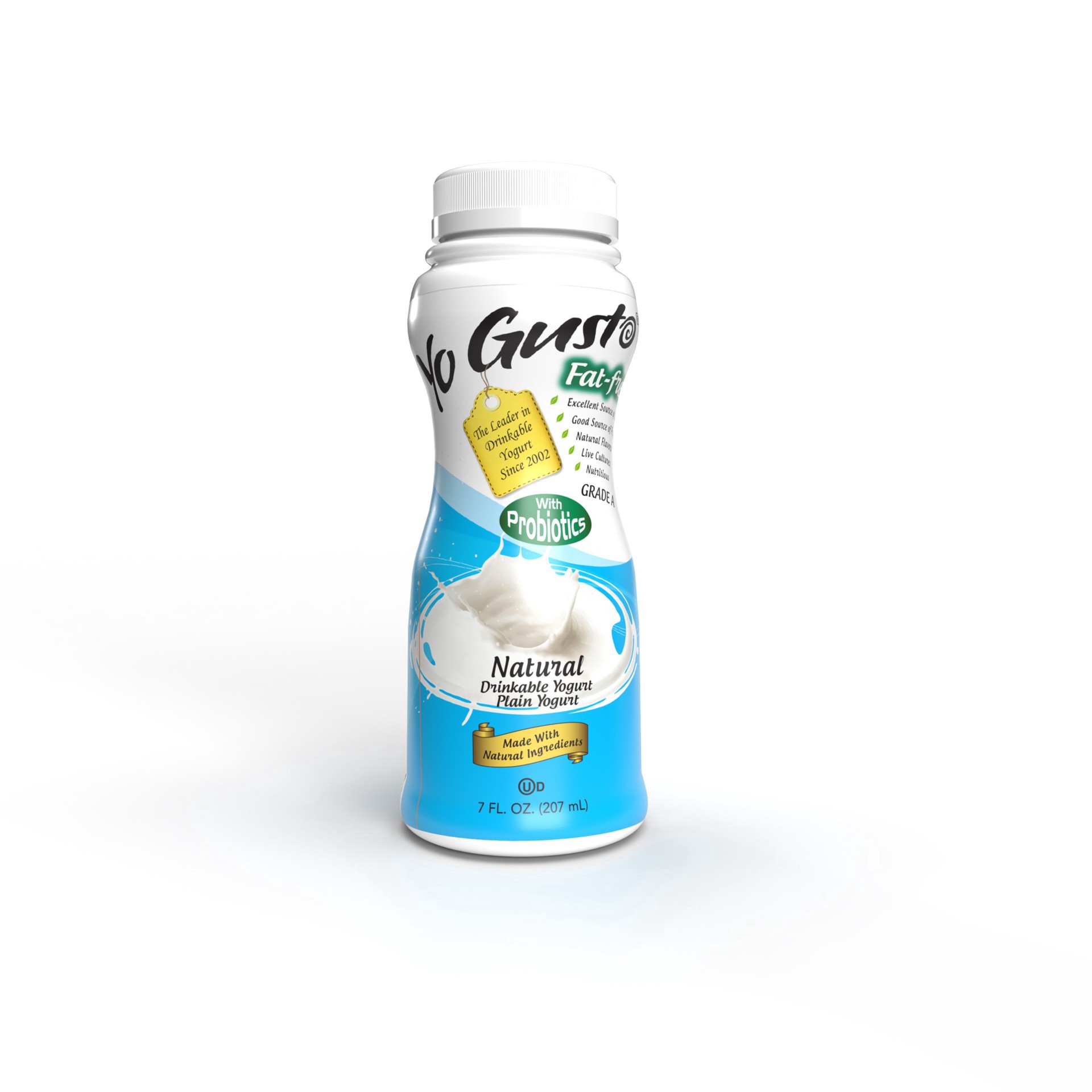 slide 1 of 1, Yo Gusto 2% Reduced-Fat Yogurt Drink Natural Flavor, 7 oz