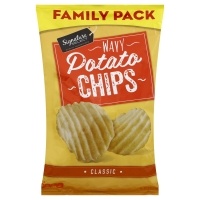 slide 1 of 1, Signature Select Potato Chips Classic Wavy, 16 oz