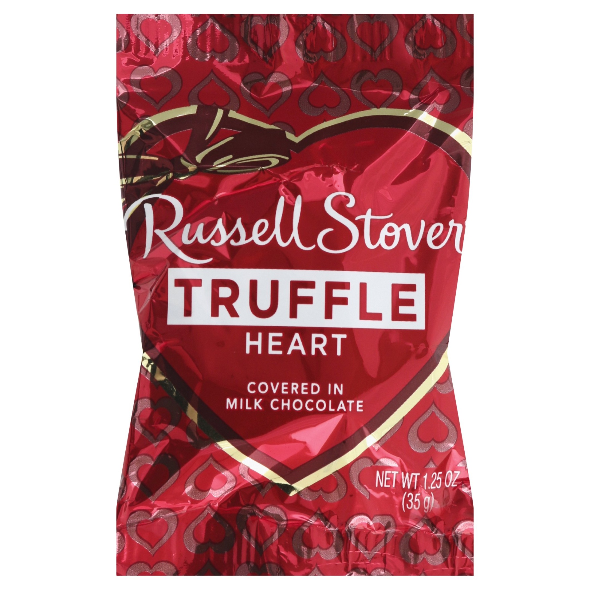 slide 1 of 8, Russell Stover Truffle Heart in Milk Chocolate, 1.25 oz