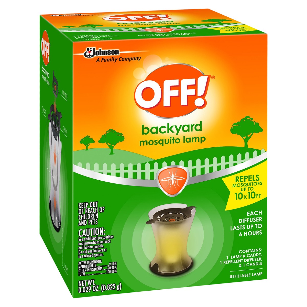 slide 2 of 9, OFF! Mosquito Lamp & Repellent Diffuser, Covers an Area up to 10 feet by 10 feet, 0.03 oz