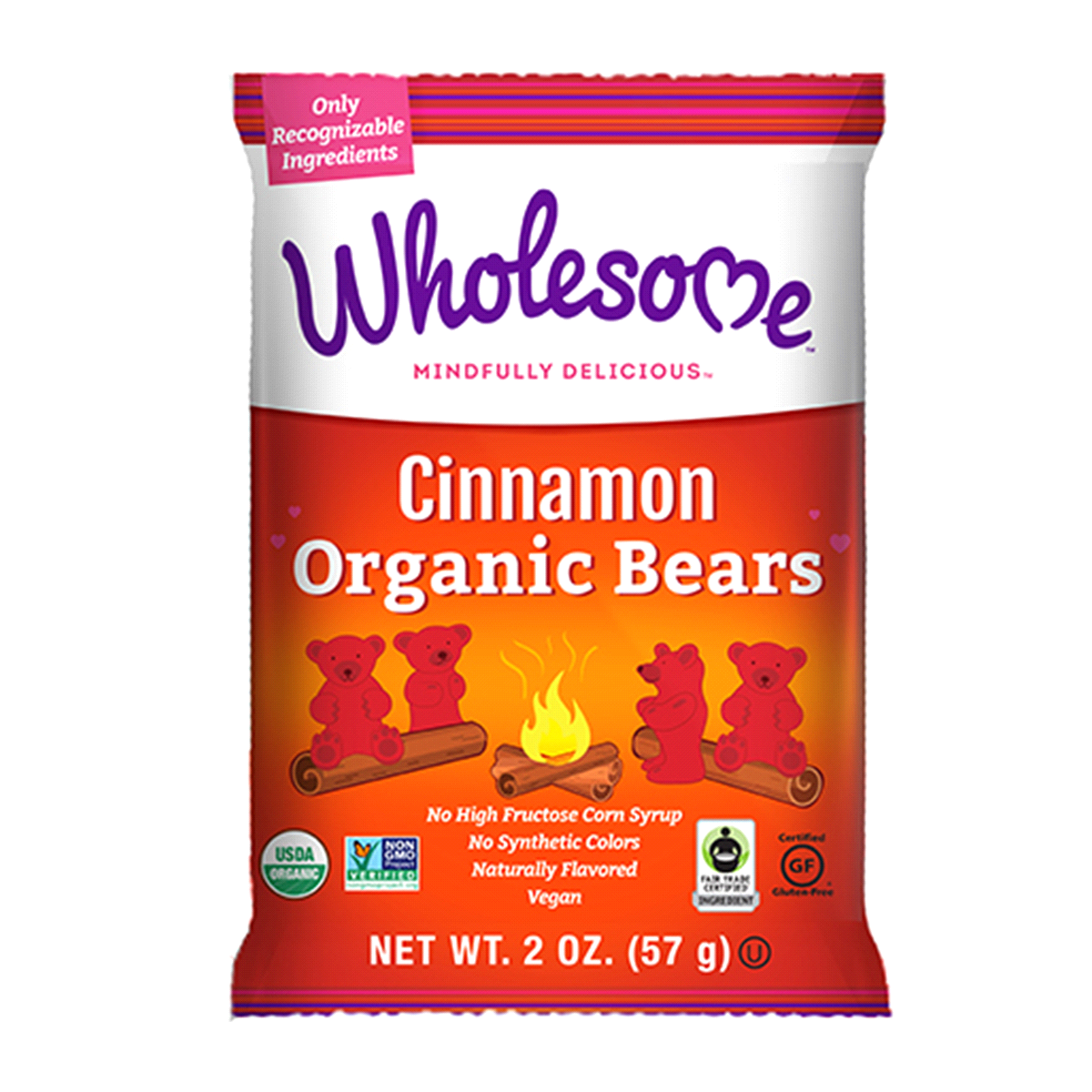 slide 1 of 1, Wholesome Cinnamon Organic Bears, 2 oz