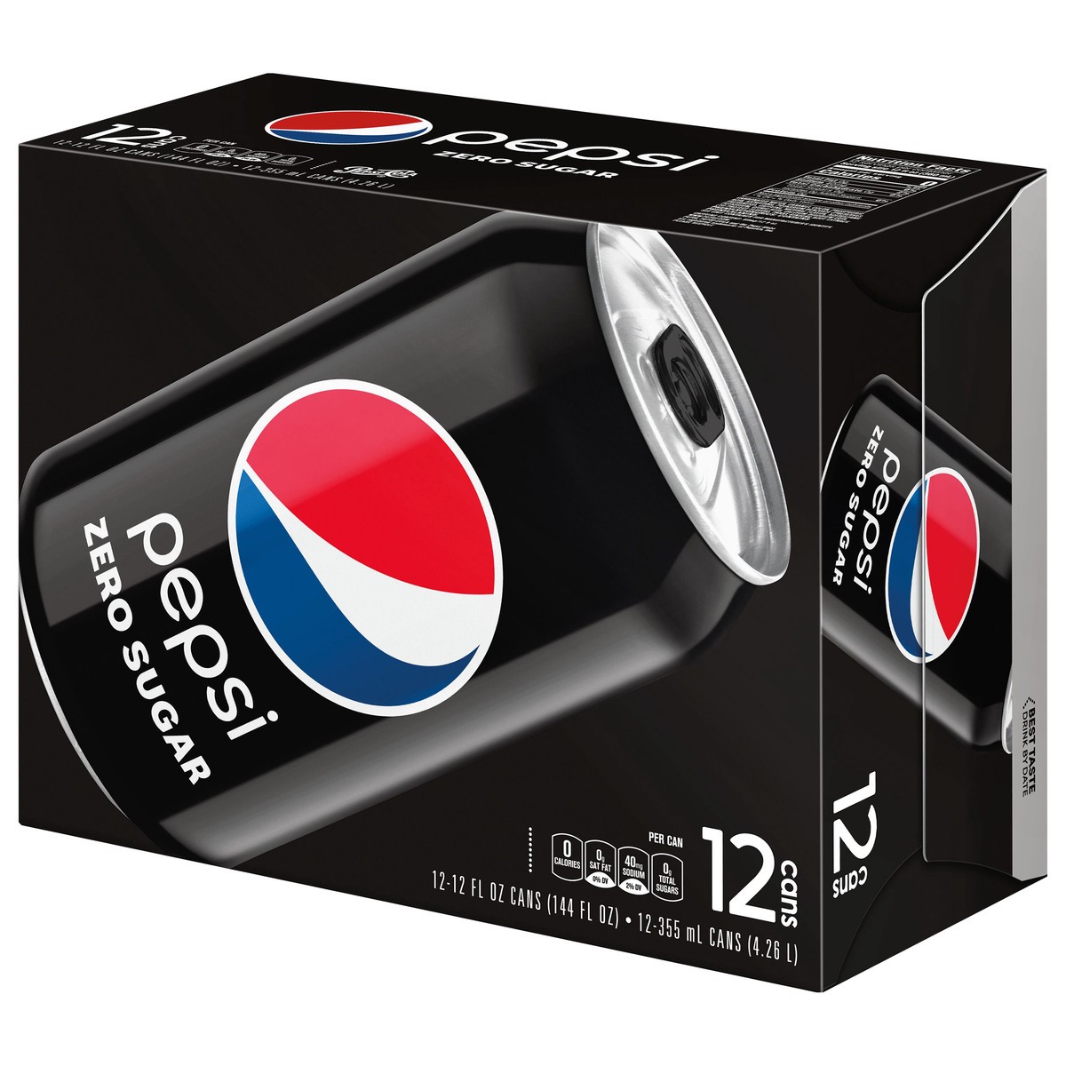 slide 2 of 11, Pepsi Zero Sugar Soda Cola 12 Fl Oz 12 Count Cans, 12 ct