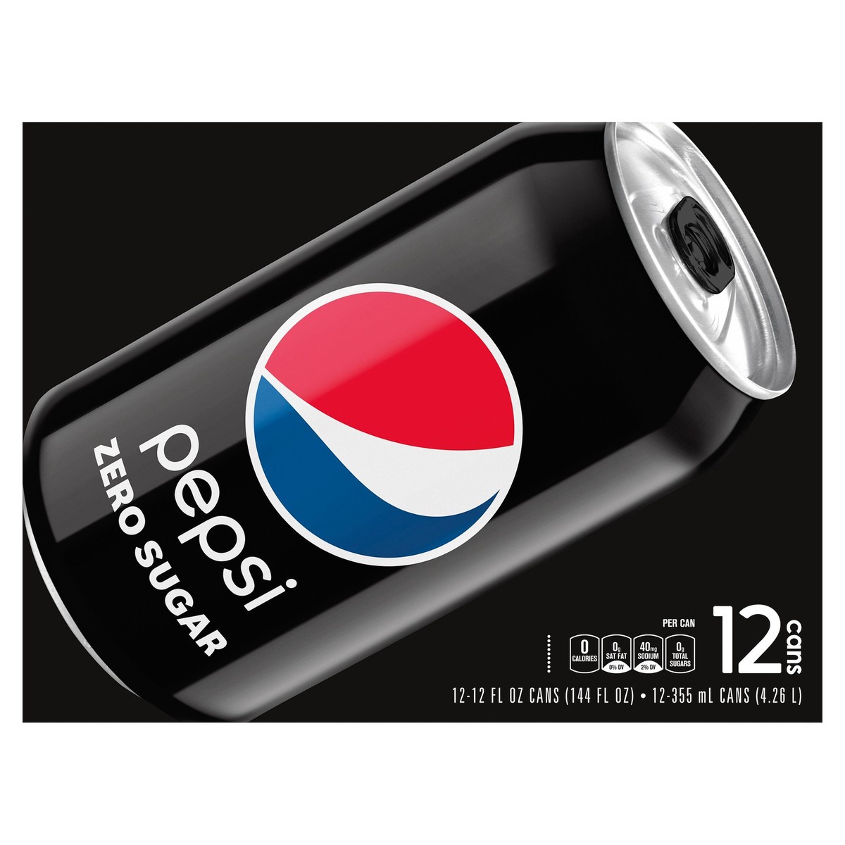 slide 10 of 11, Pepsi Zero Sugar Soda Cola 12 Fl Oz 12 Count Cans, 12 ct