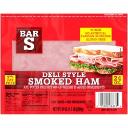 Bar-S Deli Style Smoked Ham 24 oz. Pack