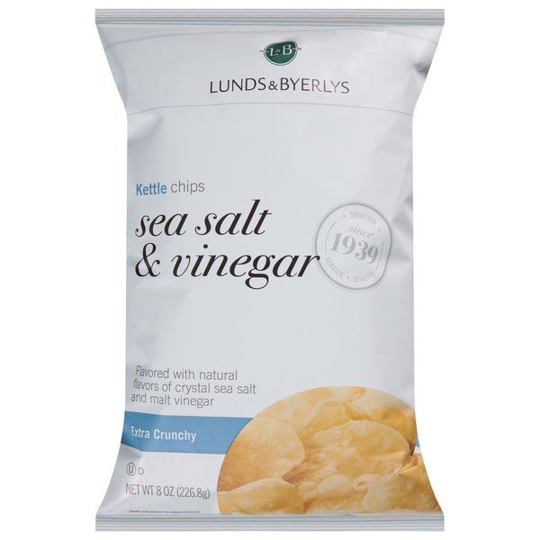 slide 1 of 13, L&B Extra Crunchy Sea Salt & Vinegar Kettle Chips 8 oz, 8 oz