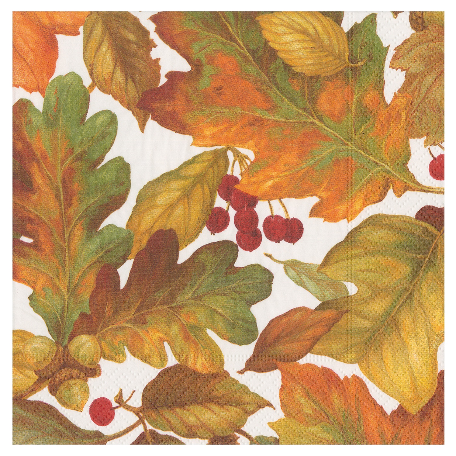 slide 1 of 1, Caspari Autumn Leaves Cocktail Napkins, 20 ct