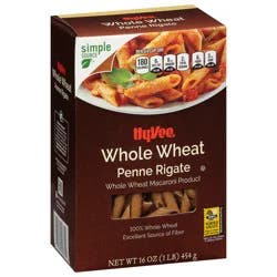 Hy-vee Whole Wheat Macaroni Product, Penne Rigate