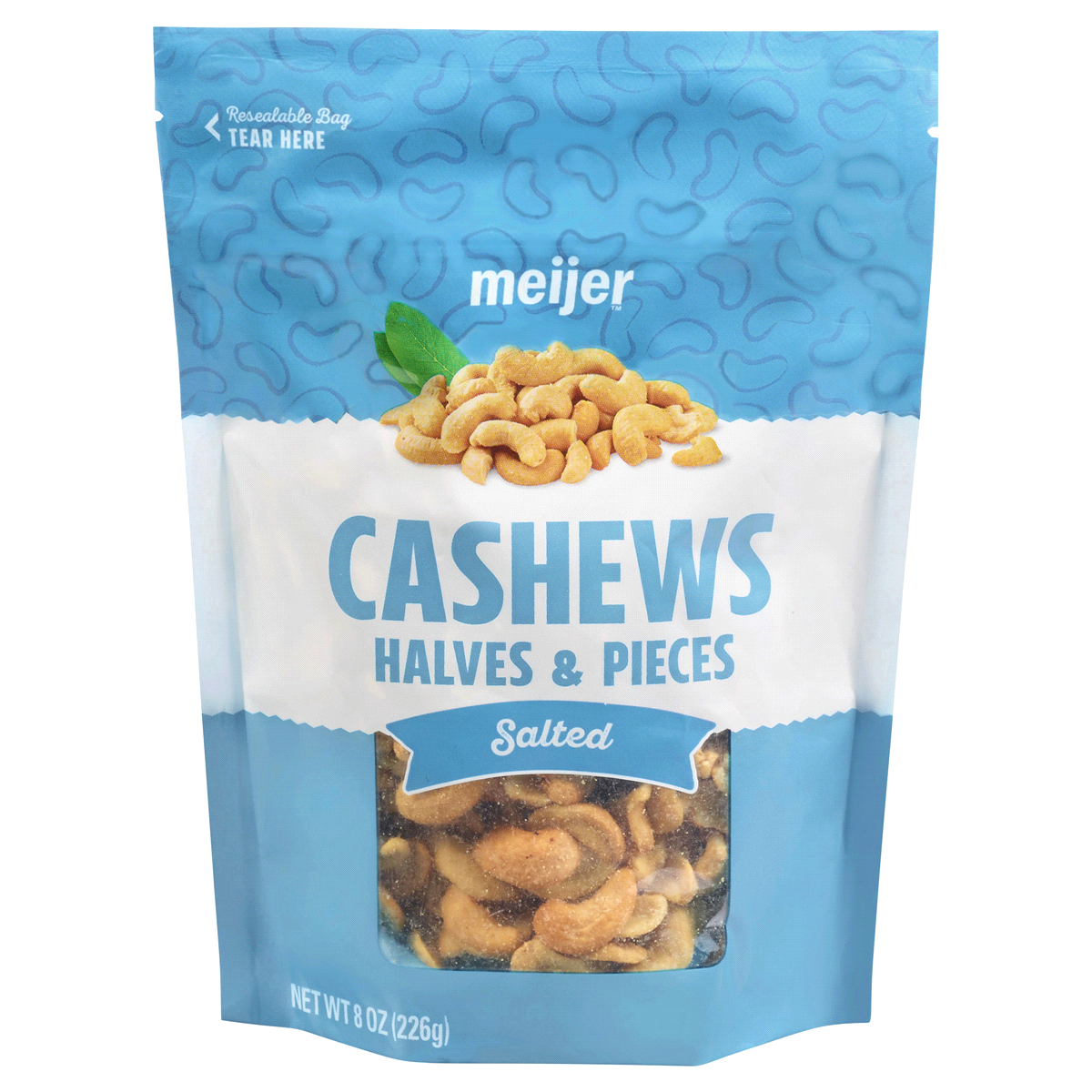 slide 1 of 2, Meijer Salted Cashews Halves & Pieces, 8 oz
