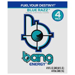 Bang Blue Razz Energy Drink - 4 ct