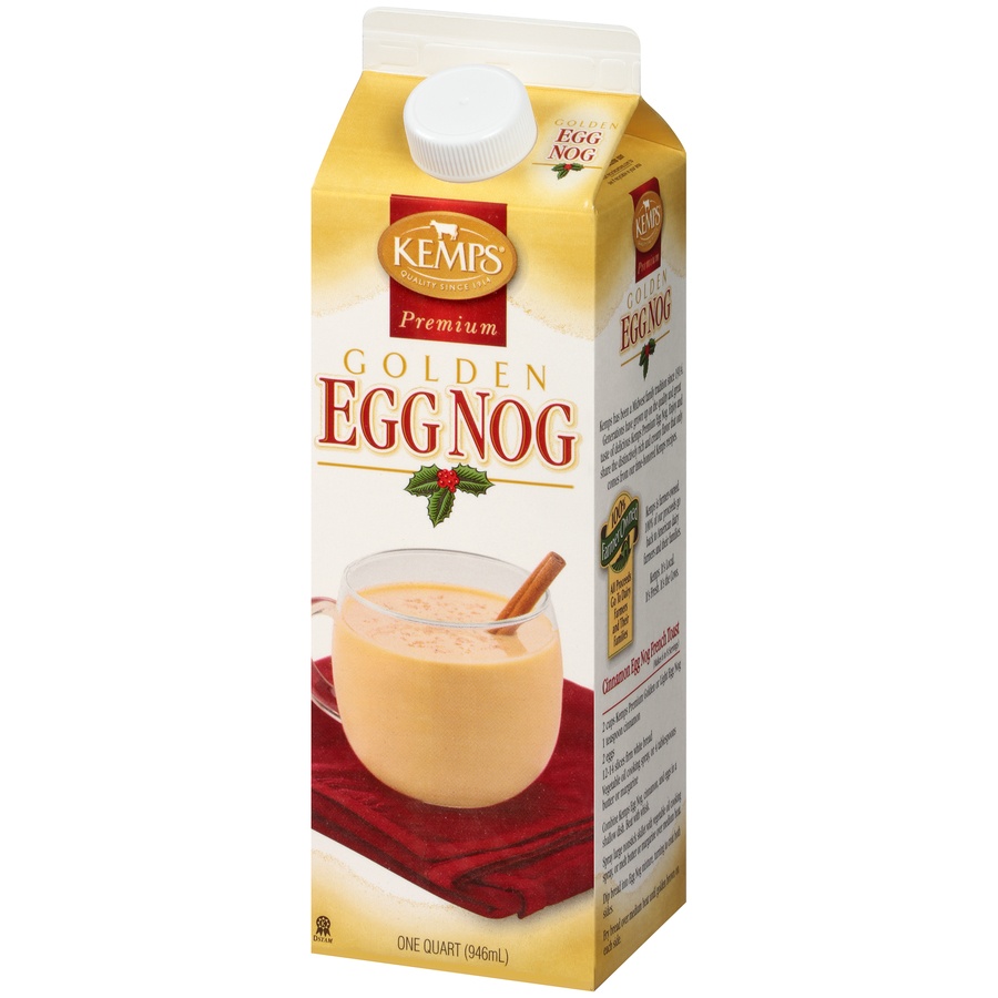 slide 3 of 8, Kemps Premium Golden Egg Nog 1 Qt. Carton, 1 qt