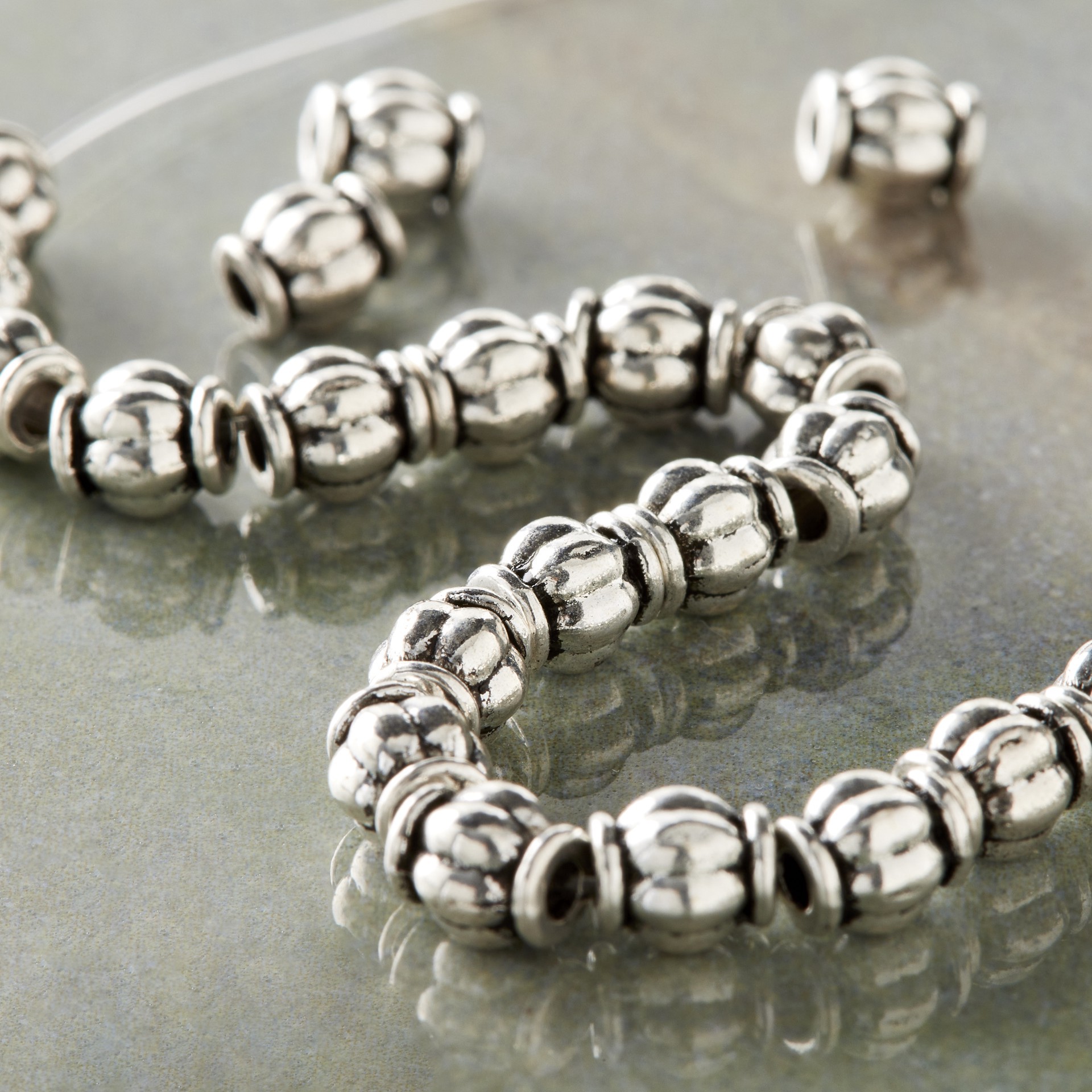 slide 2 of 3, Sterling Silver Plated Beads, 6mm By Bead Landing, 6 mm