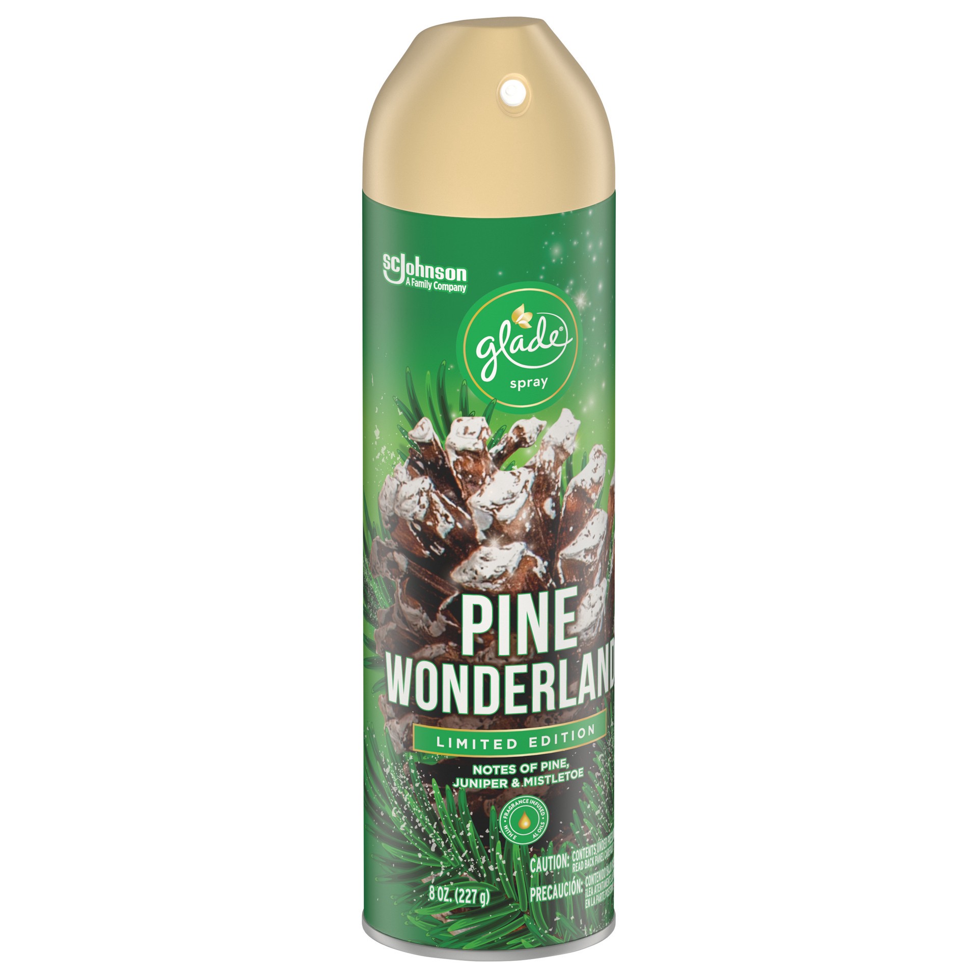 slide 3 of 5, Glade Pine Wonderland Air Freshener Spray, 1 ct