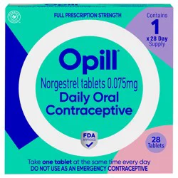 Opill Daily Oral Contraceptive - 0.075 mg 28 Day Supply