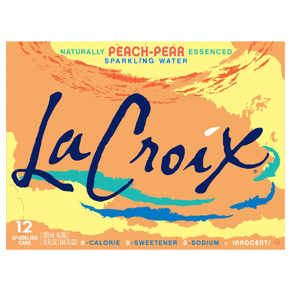 slide 4 of 10, La Croix Peach-Pear 12 Pack 12oz, 144 fl oz
