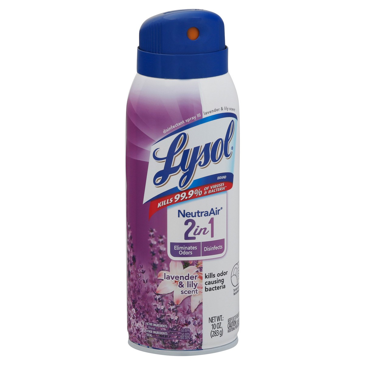 slide 2 of 9, Lysol Neutraair Disinfectant Spray, 2 In 1: Eliminates Odors and Disinfects, Air Freshener & Disinfecting Spray, Lavender & Lily, 10 Fl Oz., 10 oz