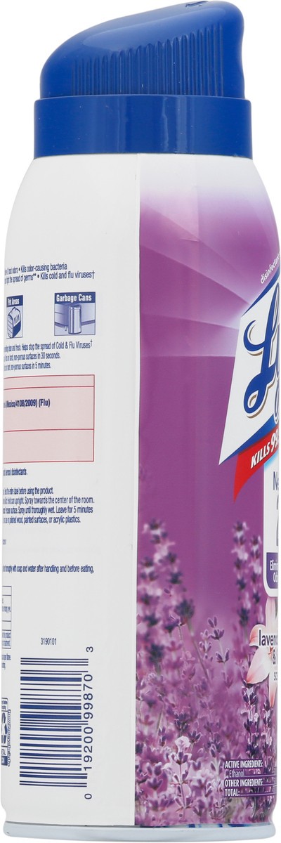 slide 7 of 9, Lysol Neutraair Disinfectant Spray, 2 In 1: Eliminates Odors and Disinfects, Air Freshener & Disinfecting Spray, Lavender & Lily, 10 Fl Oz., 10 oz