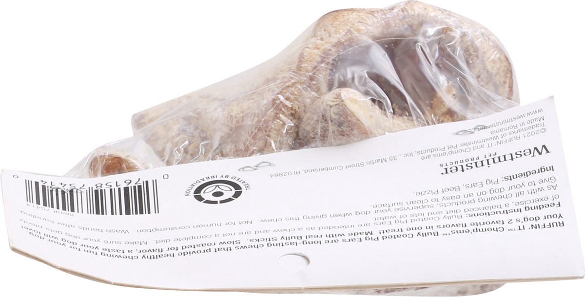 slide 4 of 9, Ruffin' It Chomp'ems Bully Coated Pig Ears Dog Chews 3 ea, 3 ct