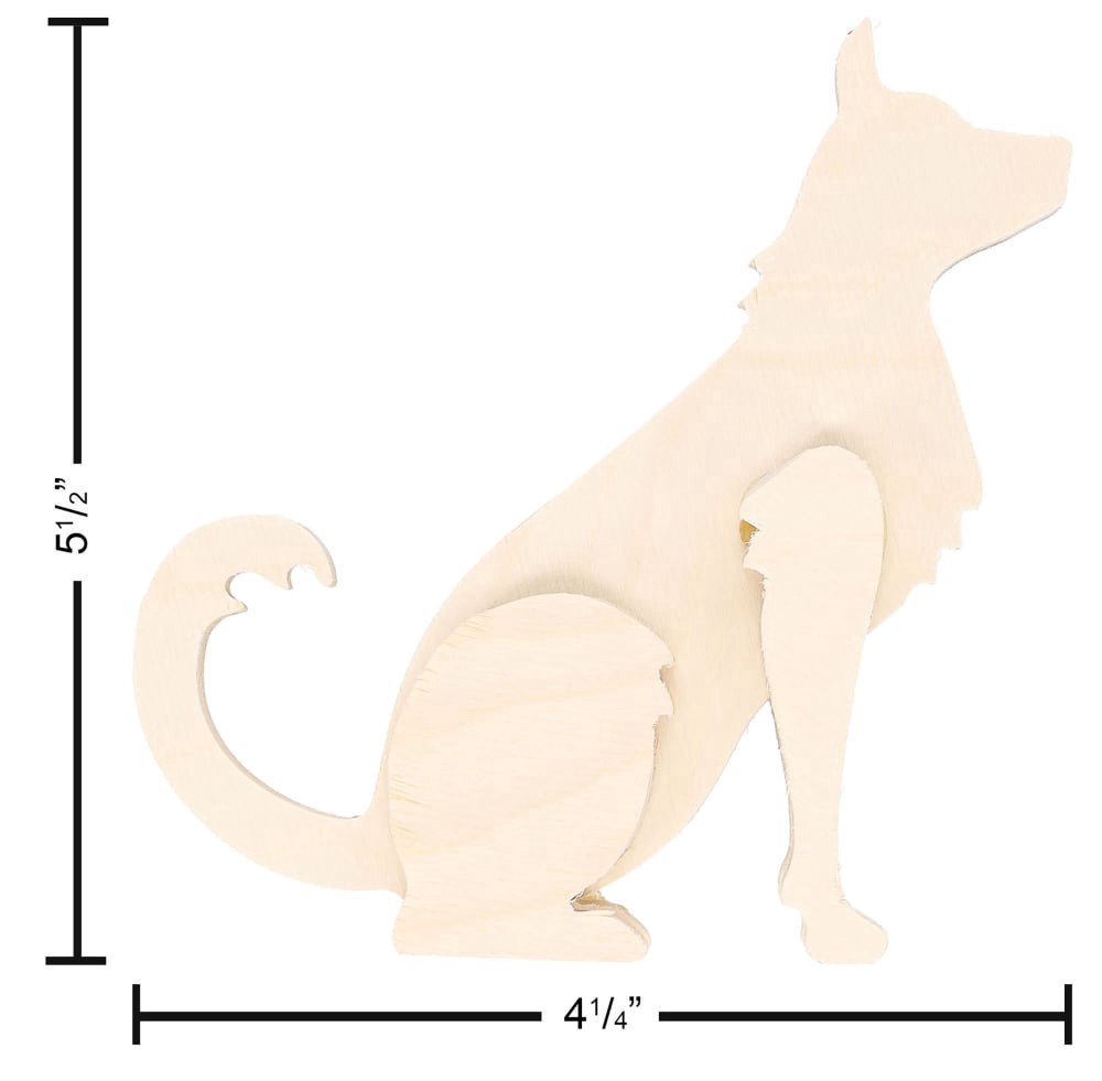 slide 2 of 3, Multicraft Wood Standing Animal Dog, 1 ct