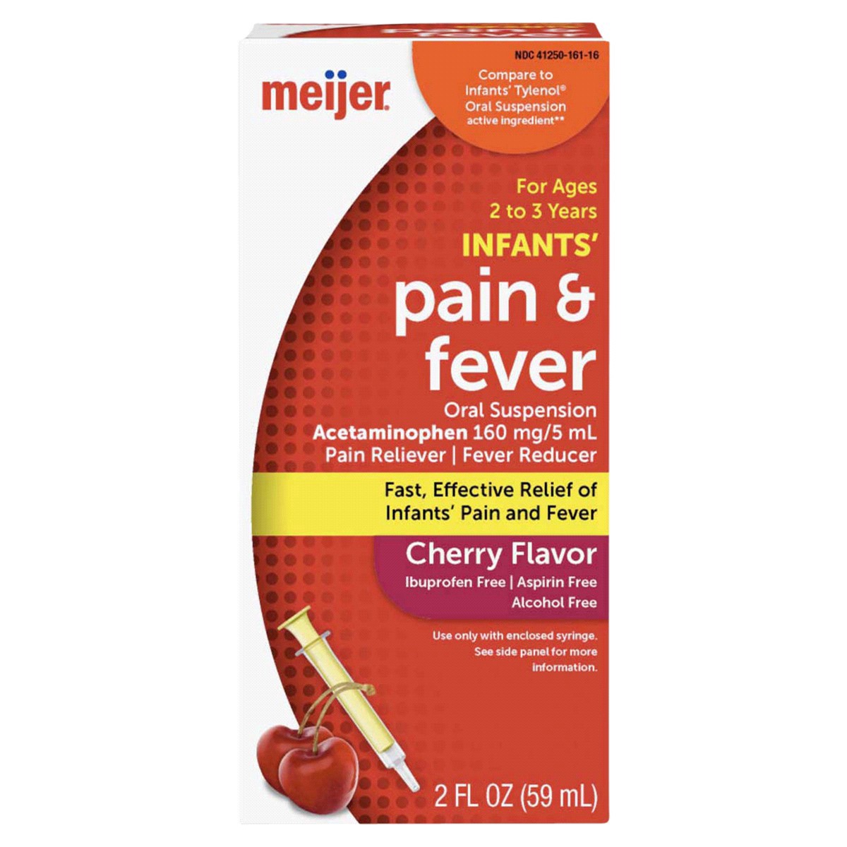 slide 1 of 29, Meijer Infants' Cherry Pain & Fever Oral Suspension, 2 oz