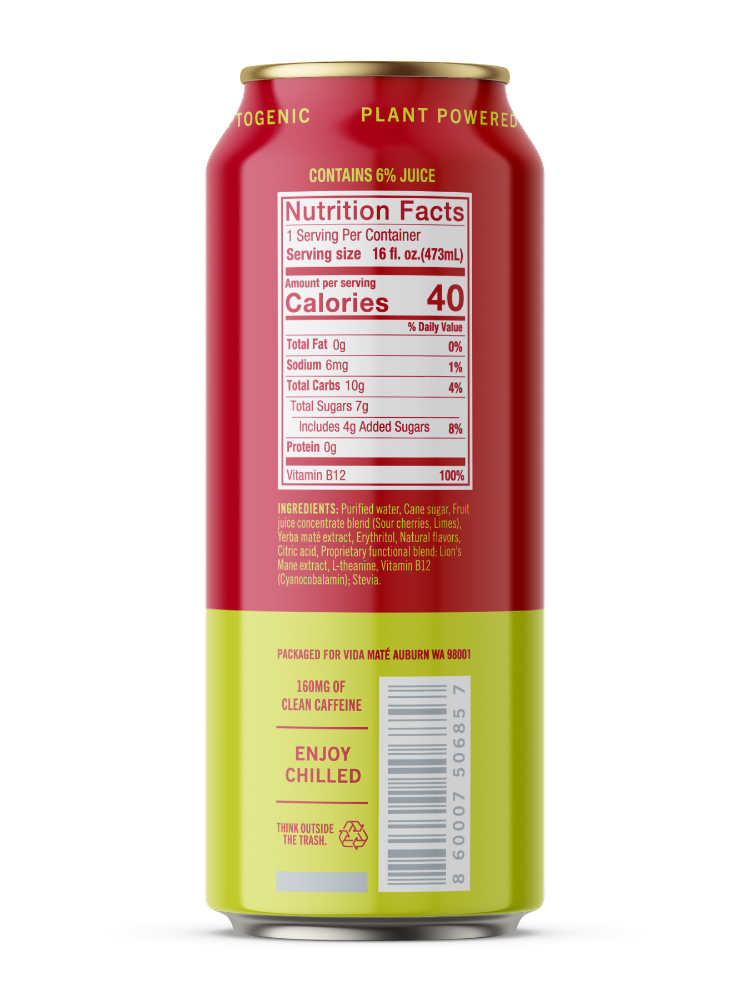 slide 2 of 3, Vida Mate Cherry Limeade, 16 fl oz
