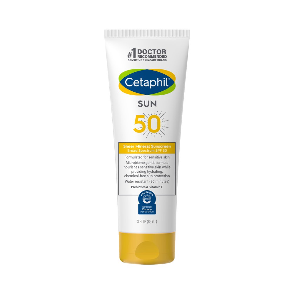 slide 1 of 6, Cetaphil Sunscreen, Sheer Mineral, SPF 50, 3 oz