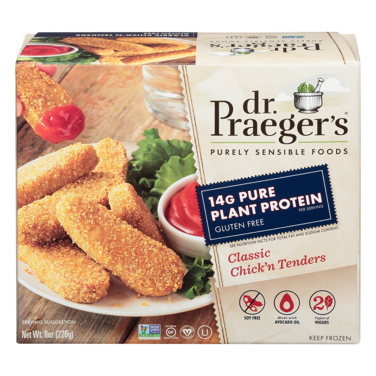 slide 1 of 1, Dr. Praeger's Classic Gluten Free Chick'n Tenders 8 oz, 8 oz