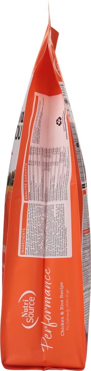 slide 6 of 14, NutriSource Performance For All Life Stages Chicken & Rice Recipe Dog Food 40 lb, 640 oz